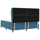 Box spring seng med hovedgærde Mørk blå 200 x 180 cm Fløjl