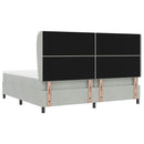 Box spring seng med madras Lysegrå 200 x 200 cm Fløjl