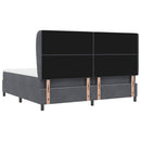Box spring seng med madras Mørkegrå 200 x 200 cm Fløjl