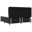 Box spring seng med madras Sort 200 x 200 cm Fløjl