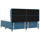 Box spring seng med madras Mørk blå 200 x 200 cm Fløjl