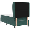 Box spring seng med hovedgærde Mørkegrøn 190 x 90 cm Fløjl