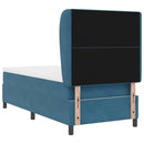 Box spring seng med hovedgærde Mørk blå 190 x 90 cm Fløjl