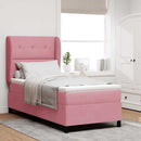 Box spring seng med hovedgærde Lyserød 190 x 90 cm Fløjl