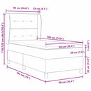 Box spring seng med hovedgærde Lyserød 190 x 90 cm Fløjl