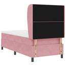 Box spring seng med hovedgærde Lyserød 200 x 100 cm Fløjl