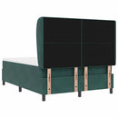 Box spring seng med hovedgærde Mørkegrøn 200 x 140 cm Fløjl