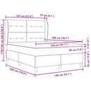 Box spring seng med hovedgærde Lyserød 200 x 140 cm Fløjl