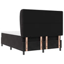 Box spring seng med hovedgærde Sort 200 x 160 cm Fløjl