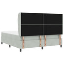 Box spring seng med hovedgærde Lysegrå 200 x 180 cm Fløjl