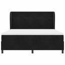 Box spring seng med hovedgærde Sort 200 x 180 cm Fløjl