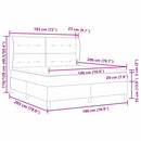 Box spring seng med hovedgærde Mørkegrøn 200 x 180 cm Fløjl
