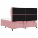 Box spring seng med hovedgærde Lyserød 200 x 180 cm Fløjl