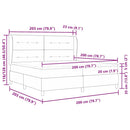 Box spring seng med hovedgærde Mørk blå 200 x 200 cm Fløjl
