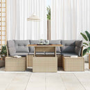 Have Spisebordssæt med pude 7 pcs Beige og grå