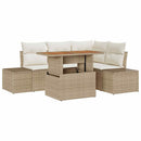 Havesofa Sæt 5 stk. Beige og creme