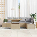 Havesofa Sæt 6 stk. Beige og grå