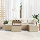 Havesofa Sæt 6 stk. Beige og creme