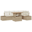 Havesofa Sæt 6 stk. Beige og creme
