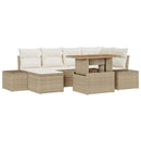Havesofa Sæt 7 pcs Beige og creme