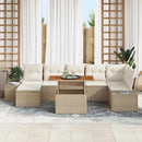 Havesofa Sæt med pude 8 pcs Beige og creme