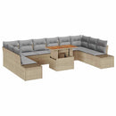 Havesofa Sæt med pude 11 pcs Beige og grå