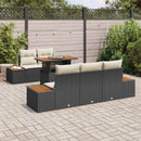 Have Spisebordssæt med pude 6 pcs Sort og Beige