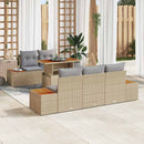 Have Spisebordssæt med pude 6 pcs Beige og grå
