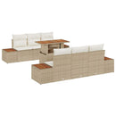 Havesofa Sæt 7 stk. Beige og creme