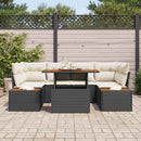 Have Spisebordssæt med pude 9 pcs Sort og Beige