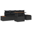 Have Spisebordssæt med pude 6 pcs Sort og Brunt