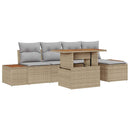 Have Spisebordssæt med pude 6 pcs Beige og grå