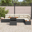 Have Spisebordssæt med pude 7 pcs Sort og Beige