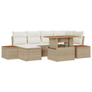 Havesofa Sæt 7 pcs Beige og creme