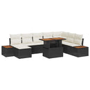 Havesofa Sæt 9 stk. Sort og Beige