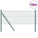 Kædetrådsgitter Grundfiks 10 x 0,4 m PVC-belagt stål Grøn Mesh