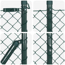 Kædetrådsgitter Grundfiks 10 x 1 m PVC-belagt stål Grøn Mesh