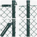 Kædetrådsgitter Grundfiks 25 x 0,8 m PVC-belagt stål Grøn Mesh