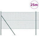Kædetrådsgitter Grundfiks 25 x 1,2 m PVC-belagt stål Grøn Mesh