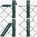 Kædetrådsgitter Grundfiks 25 x 1,6 m PVC-belagt stål Grøn Mesh