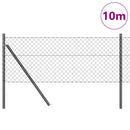Kædetrådsgitter Grundfiks 10 x 0,6 m PVC-belagt stål Grå Mesh