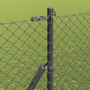 Kædetrådsgitter Grundfiks 10 x 1,6 m PVC-belagt stål Grå Mesh
