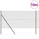 Kædetrådsgitter Grundfiks 10 x 1,4 m PVC-belagt stål Grå Mesh