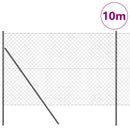 Kædetrådsgitter Grundfiks 10 x 1,6 m PVC-belagt stål Grå Mesh