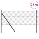 Kædetrådsgitter Grundfiks 25 x 0,8 m PVC-belagt stål Grå Mesh