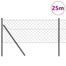 Kædetrådsgitter Grundfiks 25 x 0,8 m PVC-belagt stål Grå Mesh
