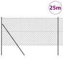 Kædetrådsgitter Grundfiks 25 x 1 m PVC-belagt stål Grå Mesh