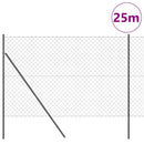 Kædetrådsgitter Grundfiks 25 x 1,5 m PVC-belagt stål Grå Mesh