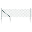 Kædehegn med pigge 10 x 0,4 m PVC-belagt stål Grøn Mesh