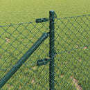 Kædehegn med pigge 10 x 0,6 m PVC-belagt stål Grøn Mesh